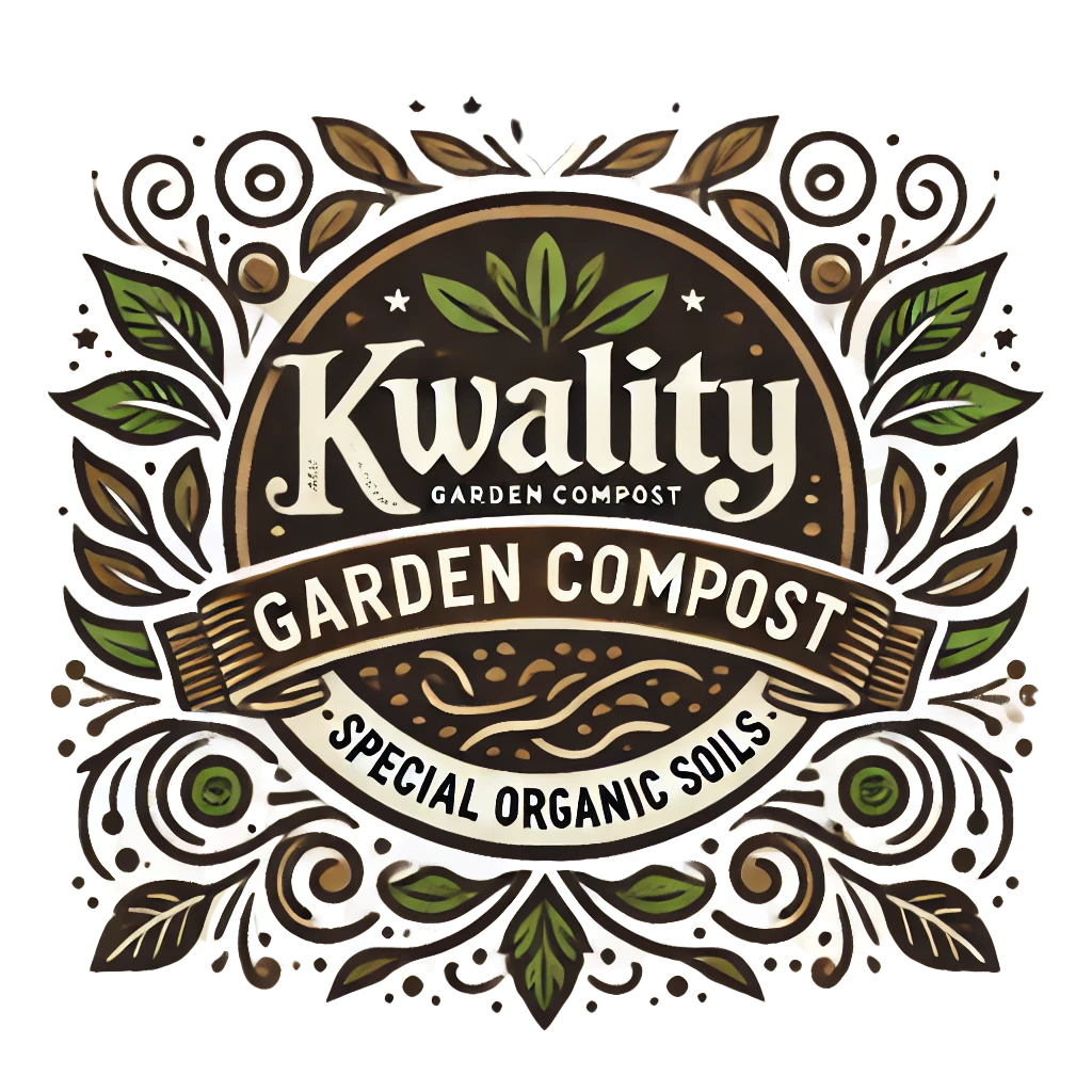 DALL·E 2024 10 22 14.33.59 A professional logo design for a gardening website featuring the text Kwality Garden Compost and Special Organic Soils